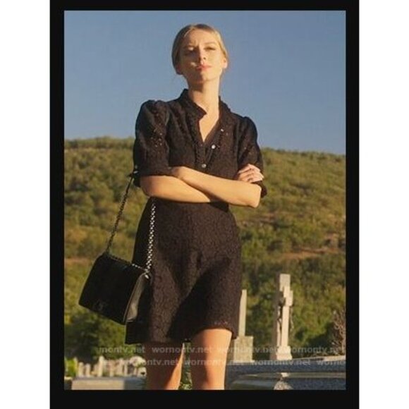 NEW Zara Womens Plus XXL Black Lace Dress Ruffle Details & Jewel Buttons - Picture 15 of 16